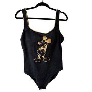 Disney Catalog Mickey Mouse Gold Embroidered Swimwear/Top Women Size 16